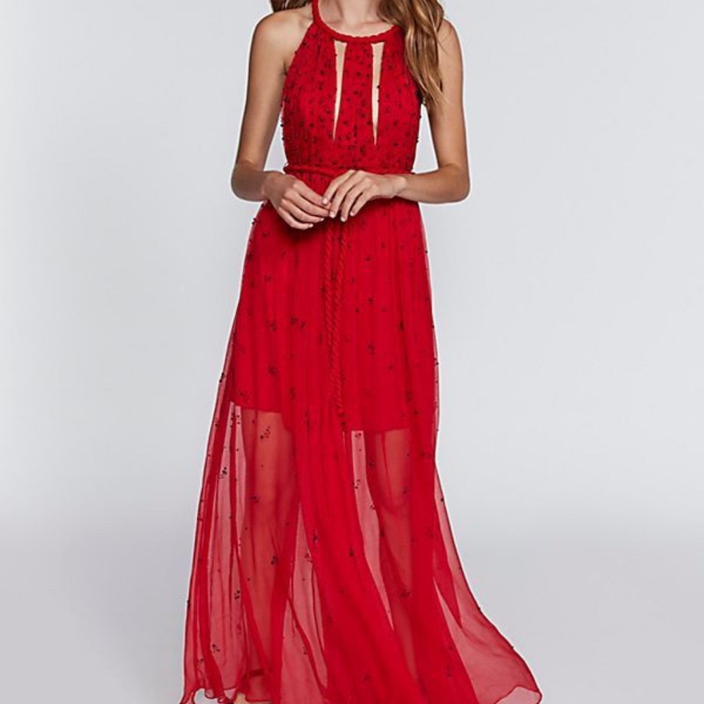 Free People Sienna Braided Embellished Maxi Dress-NOS - Picture 1 of 7